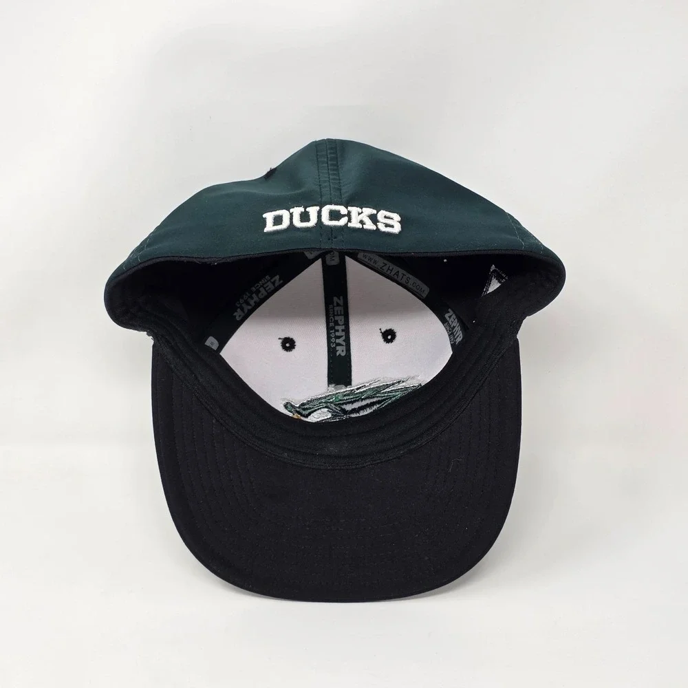 Zephyr Z-Fit Size Small Texas Patch Ducks‎ Hat Cap Green/White Embroidered Logo